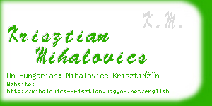 krisztian mihalovics business card